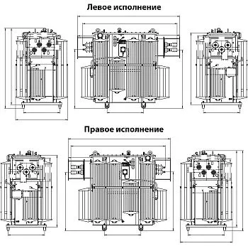 Фото чертежа ТМЗ 2500/10/0,4 Фото чертежа ТМЗ 2500/10/0,4